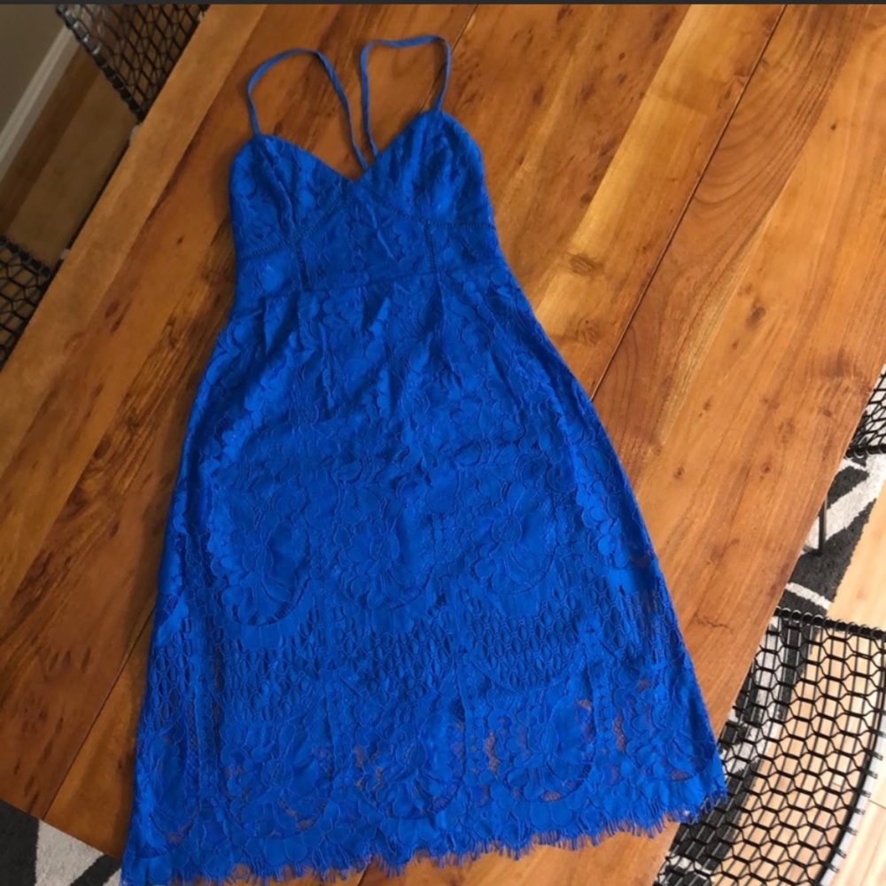 NWOT Scout & Molly’s Lace Blue Dress Size M